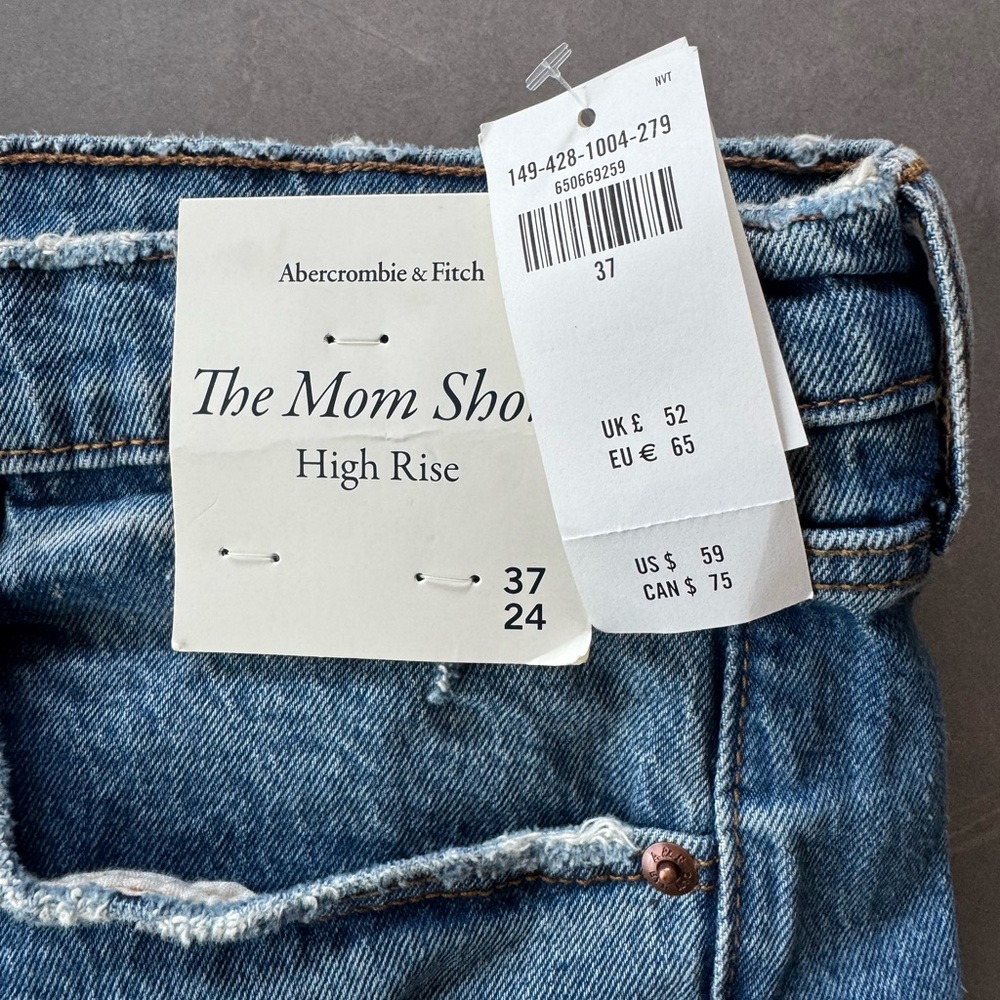 Abercrombie & Fitch High Rise Blue Jean Shorts